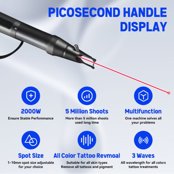 A0507 1064nm 532nm Q-switched Super Picosecond Picosure Yag Laser Tattoo Removal - Imagem 7
