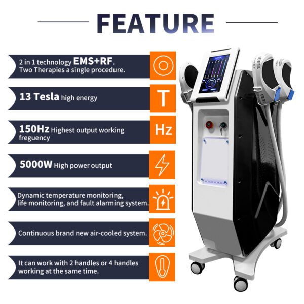 A0240 5 in 1 Emslim EMS Muscle Stimulation Teslasculpt Muscle Building - Imagen 4