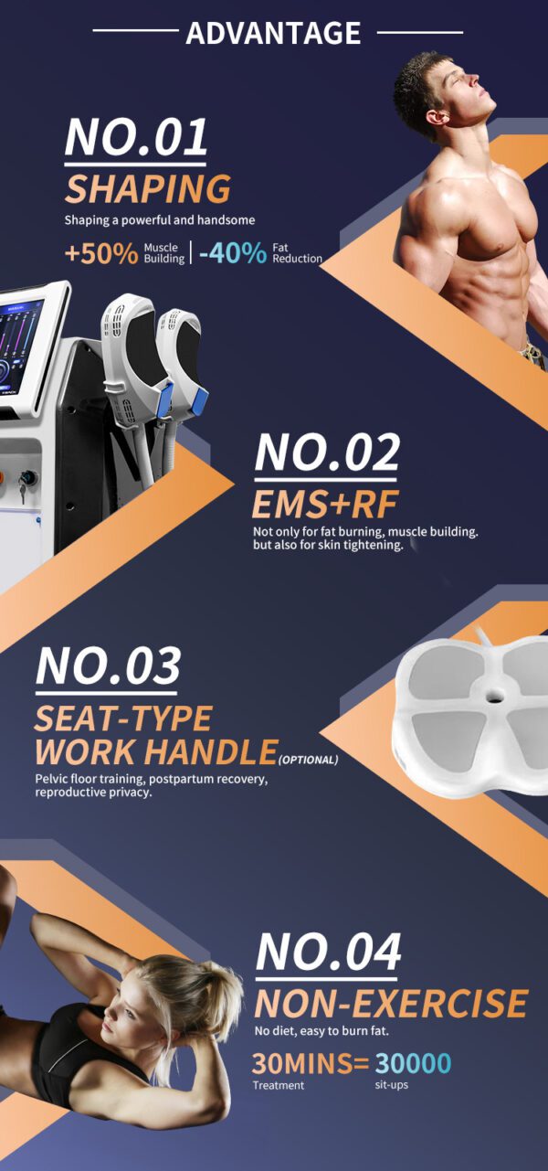 A0240 5 in 1 Emslim EMS Muscle Stimulation Teslasculpt Muscle Building - Imagen 3